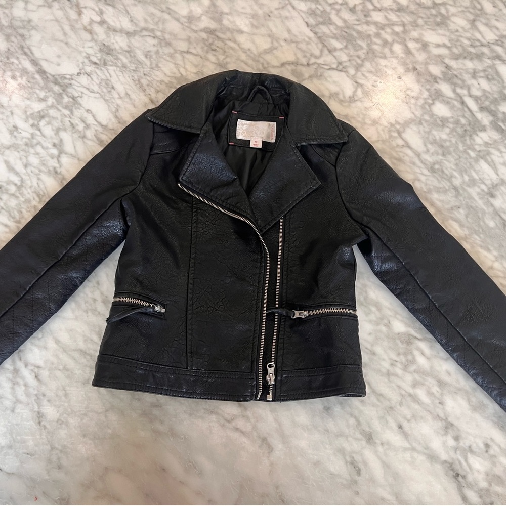 Xhilaration Faux Leather Moto/biker Jacket M. Girl